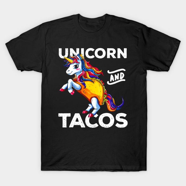 Unicorn & Tacos Cinco De Mayo Shirt Rainbow Party Girls T-Shirt by CovidStore